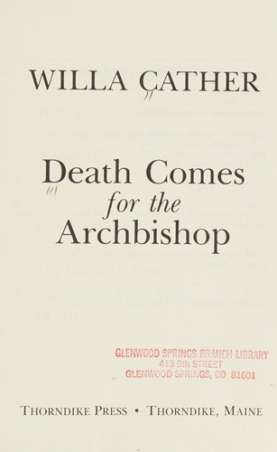 Cover for Death Comes for the Archbishop